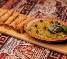 Хумус из запечённых овощей