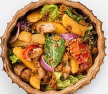 С цыплёнком и беконом