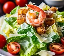 Цезарь с тигровыми креветками