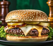 Чизбургер с двумя видами сыра