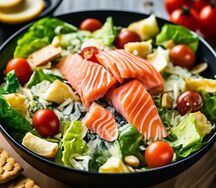 Цезарь с копченым лососем