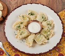 Вареники с сыром и зеленью