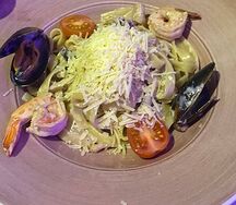 Феттуччине с морепродуктами