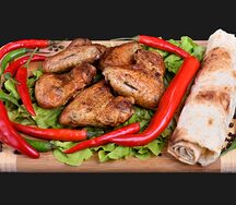 Острый шашлык из куриных крылышек