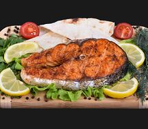 Семга на углях