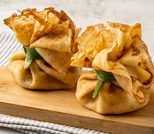 Блины с курицей и грибами