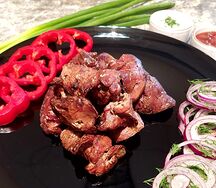 Печень куриная на углях