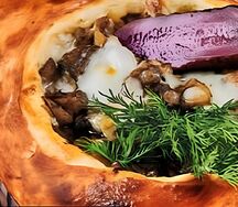 Хачапури лодочка с грибочками