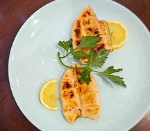 Золотистый кальмар на углях
