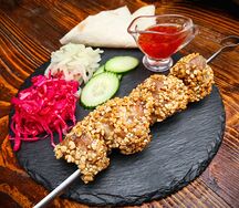 Шашлык из курицы в арахисе
