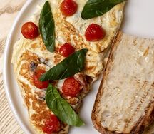 Омлет с беконом и грибами 
