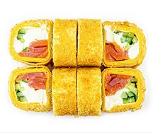 Тортилья темпура с лососем