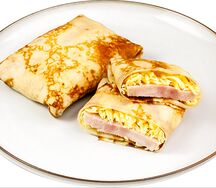 Блинчики с ветчиной и сыром