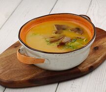Суп с булгуром, грибами и нежной говядиной