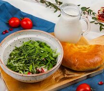 Окрошка по-кавказски на айране