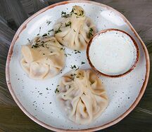 Хинкали с бараниной и говядиной