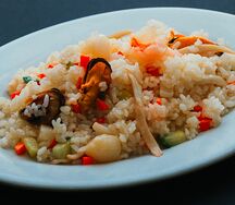 Жареный рис с морепродуктами