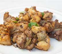 Шашлычки Чуань из свинины с луком