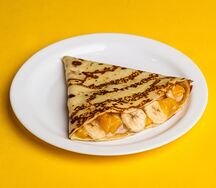 Блин с бананом и персиками