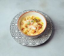 Сырный суп с креветками