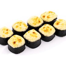 Ролл, запеченный с курицей и грибами