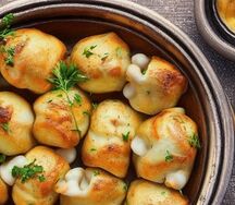 Пельмешки фри по-гречески чесночные