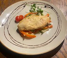 Куриная грудка с запеченными овощами
