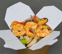 Вок Сингапурский с морепродуктами