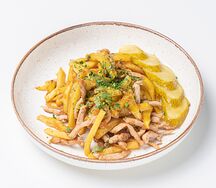 Жареная картошка со свининой