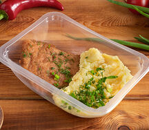 Куриная отбивная с картофельным пюре