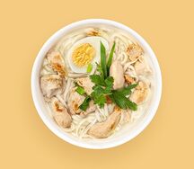 Сырный рамен со свининой