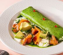 Зелёный омлет с авокадо