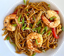 Wok с креветками