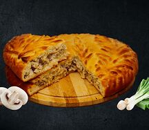 Пирог курица-грибы