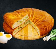 Пирог с зеленым луком и яйцом