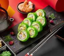 Грин-ролл с креветкой