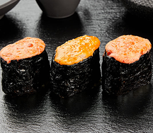 Гункан запечённый с креветкой