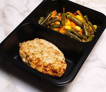 Куриные оладьи со стручковой фасолью