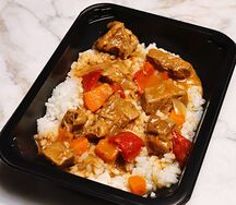 Тушеная говядина с рисом