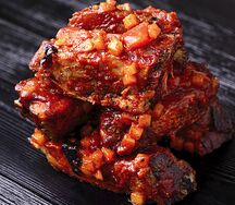 Ребра свиные в остро-яблочном соусе