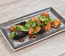 Хрустящий баклажан с томатами