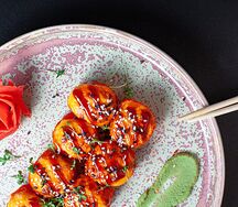 Запеченный ролл Калифорния с креветкой