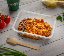 Cвинoй гуляш с гречей