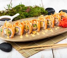 Ролл филадельфия с креветкой и авокадо