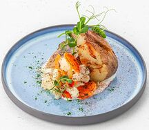 Мятый жареный картофель