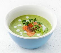 Крем-суп из шпината и кабачков