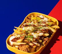 Курица с фри и сыром 