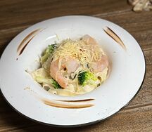 Паста Феттуччине с креветками