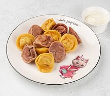 Пельмени цветные