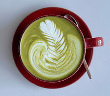 Green matcha latte